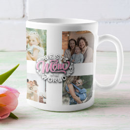 Caneca De Café 4 Dia de as mães de Memória da Família de Colagem 