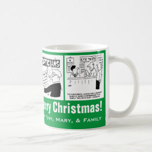 Caneca De Café 4 Opticista Themed Cartoons para personalizar.