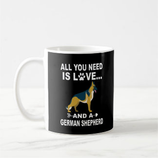 Caneca De Café 4 Tudo Que Você Precisa É De Amor E German shepher