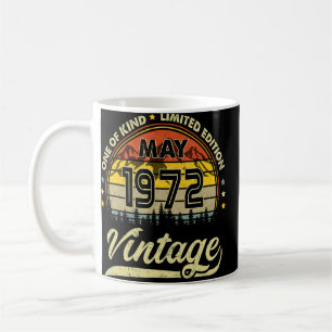 Caneca De Café 50º Aniversário, 50 Anos, Nascer Retroativo Em Mai