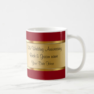 Caneca De Café 50º Aniversário de Casamento