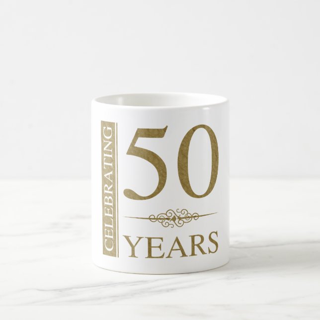 Caneca De Café 50º Aniversário de Casamento (Centro)