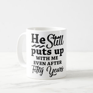 Caneca De Café 50º aniversário de casamento engraçado