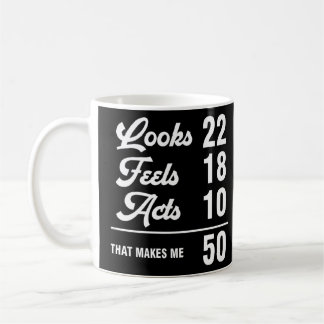 Caneca De Café 50º Aniversário Procura 22 Sente 18 Atos 10 50 Ano