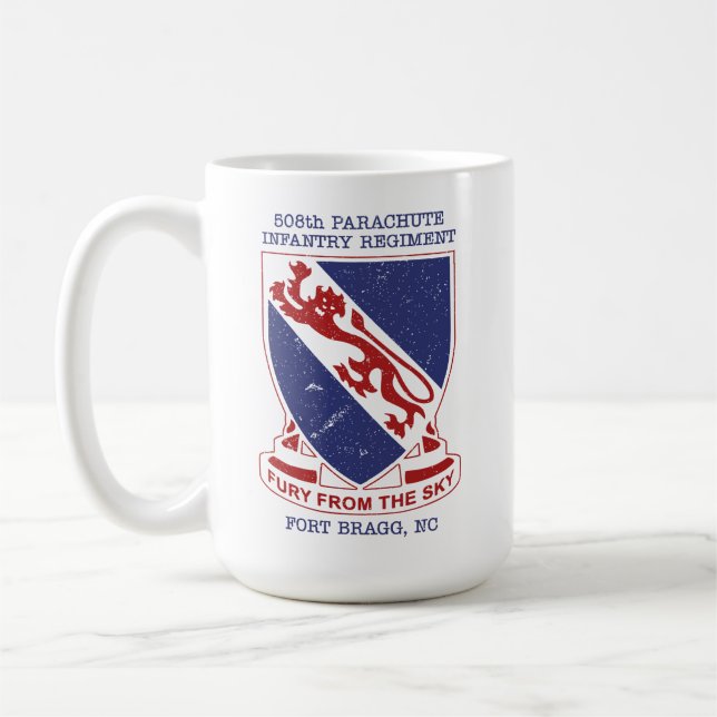 Caneca De Café 508th PARACHUTE INFANTRY REGIMENT (Esquerda)