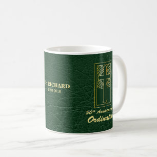 Caneca De Café 50.º aniversário personalizável do Green Ordina