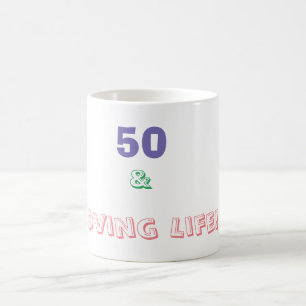 Caneca De Café 50 & Amando a Vida