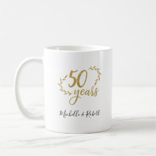 Caneca De Café 50 anos de festa de aniversário de casamento