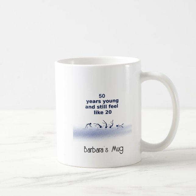 Caneca De Café 50 Anos Jovem Mug (Direita)