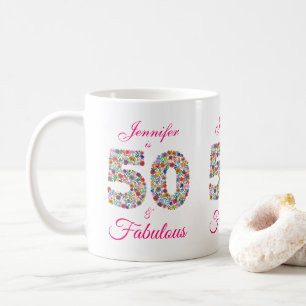 Caneca De Café 50 e Fabulosa Celebração de Aniversário