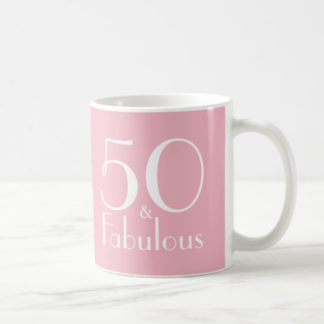Caneca De Café 50 e Fabuloso 50º Aniversário Gifts Mug (Direita)