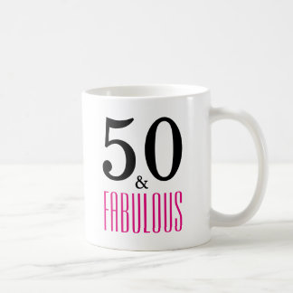Caneca De Café 50 e Fabuloso Aniversário Mug