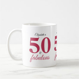 Caneca De Café 50 E Fabuloso Rosa