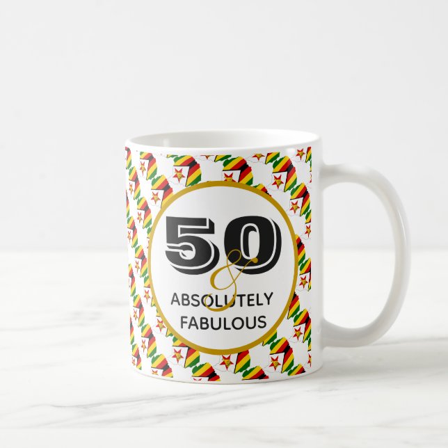 Caneca De Café 50 e Fabuloso ZIMBABWE (Direita)