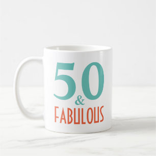 Caneca De Café 50 e presente de aniversário fabuloso