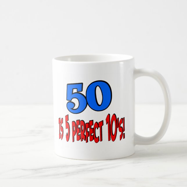 Caneca De Café 50 são 5 10s perfeitos (AZUIS) (Direita)