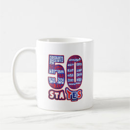 CANECA DE CAFÉ 50 STATES USA