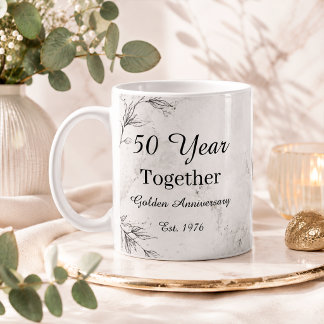 Caneca De Café 50 Year Anniversary Mug Golden Wedding Anniversary