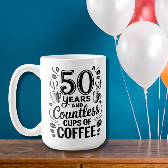 Caneca De Café 50 Years and Countless Cups of Coffee  (Criador carregado)