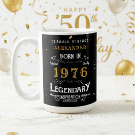 Caneca De Café 50th Birthday 1976 Legendary Retro