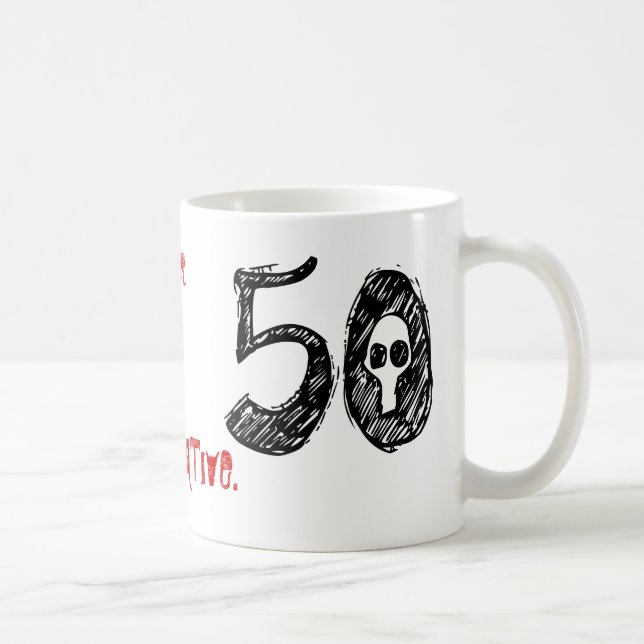 Caneca De Café 50th Presente da mordaça do aniversário (Direita)
