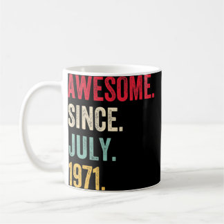 Caneca De Café 51 anos de idade incrível desde julho de 1971 51º 