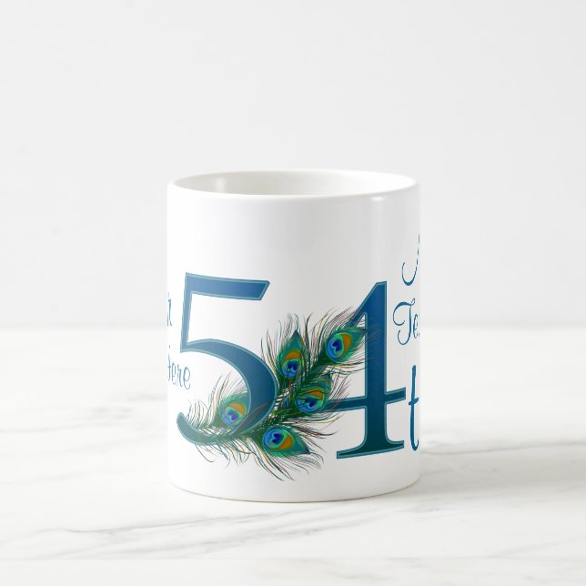 Caneca De Café # 54 - 54th aniversário de casamento ou 54th (Centro)