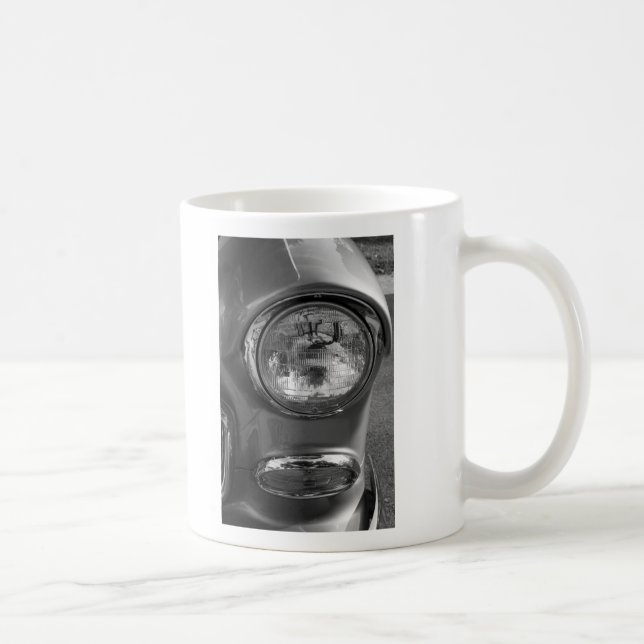 Caneca De Café 55 Chevy Farol Tons de Cinza (Direita)