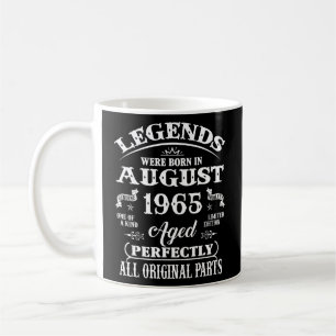 Caneca De Café 58º Aniversário Nascer De Legendas Em Agosto De 19