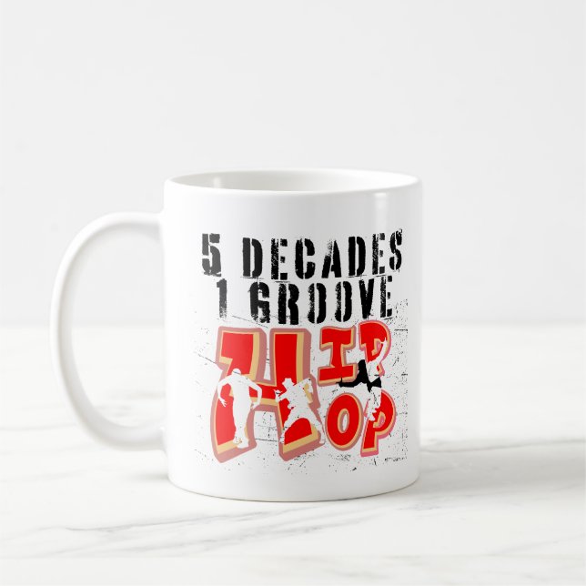 Caneca De Café 5 Décadas, 1 Groove, Hip hop.b (Esquerda)