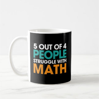 Caneca De Café 5 Em 4 Pessoas De Luta Com Matemática