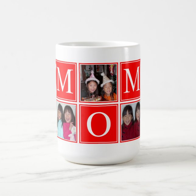 Caneca De Café 5 FOTO - Colagem personalizada MOM Mug (Centro)