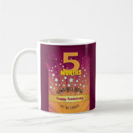 Caneca De Café 5 Meses de Recuperação Personalizada Aniversário N