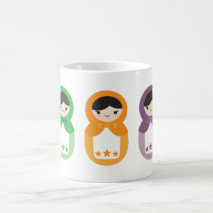 Caneca De Café 5 queridos de Matryoshka
