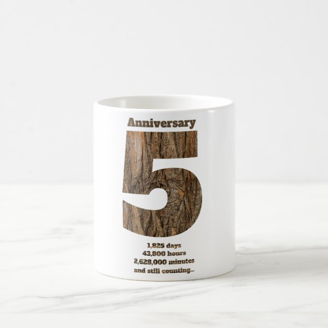 Caneca De Café 5 Year Anniversary - Wood Anniversary Milestone (Centro)