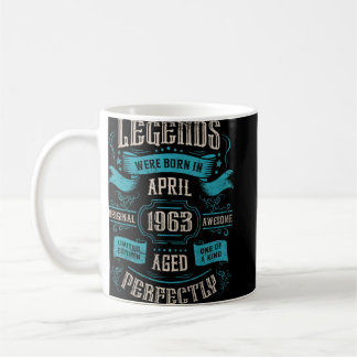 Caneca De Café 60ª Lendas de Aniversário foram nasceres em abril