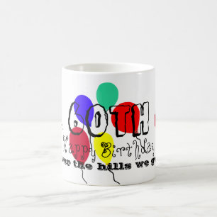 Caneca De Café 60º aniversário Balões Humor Mug