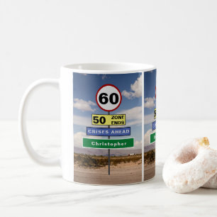 Caneca De Café 60º Aniversário, Cartazes Engraçados De Viagem Adi