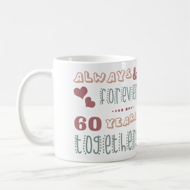 Caneca De Café 60º aniversário de casamento (Esquerda)