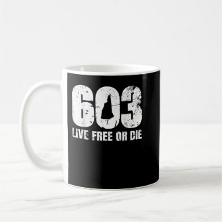 Caneca De Café 603 Produto New Hampshire - Live Free ou Morte