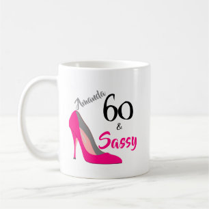 Caneca De Café 60 e Sassy 60º aniversário
