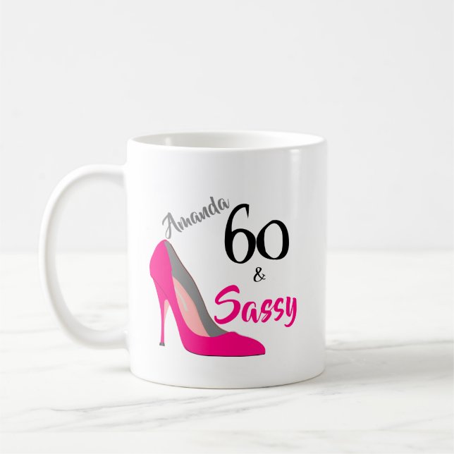 Caneca De Café 60 e Sassy 60º aniversário (Esquerda)