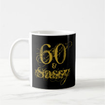60 e Sassy Aniversário de 60 anos em Dourado Falso