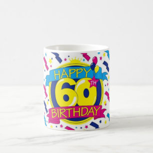 Caneca De Café 60th aniversário feliz