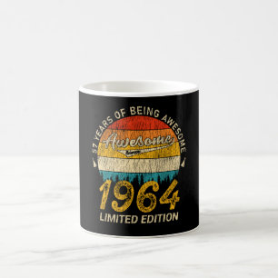 Caneca De Café 61 anos de idade 1964 Presente de Aniversário Retr