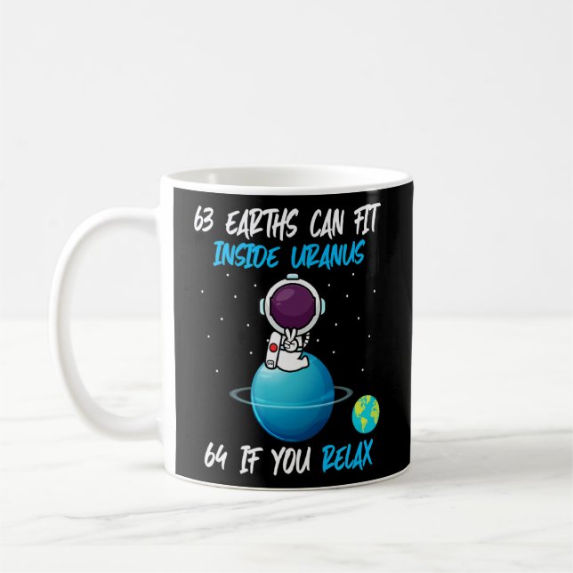 Caneca De Café 63 Terras Podem Ajustado Uranus Funny Astronomy Sp (Esquerda)
