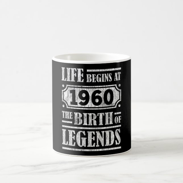 Caneca De Café 65 Anos De Idade 1960 Nascimento Da Legenda 65.O A (Centro)