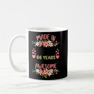 Caneca De Café 66 Anos De Idade 66º Nascer De Aniversário Em 1956