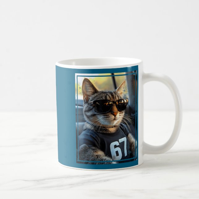 Caneca De Café 67 And Still Cool Funny Birthday Meme Cat  (Direita)