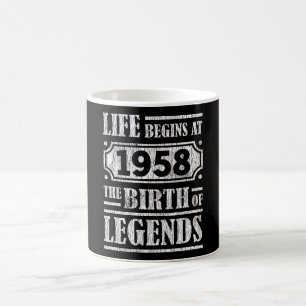 Caneca De Café 67 Anos De Idade 1958 Nascimento Da Legenda 67.O A